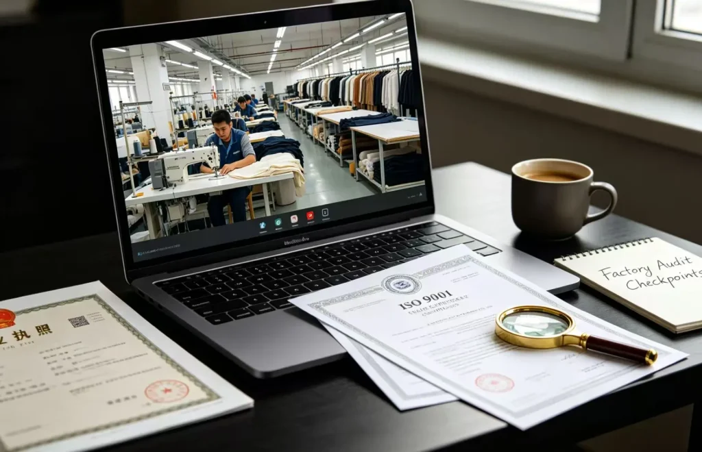 Clothing factory verification for legitimate apparel manufacturing