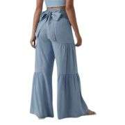 High Waist Smocked Wide Leg Draped Jeans