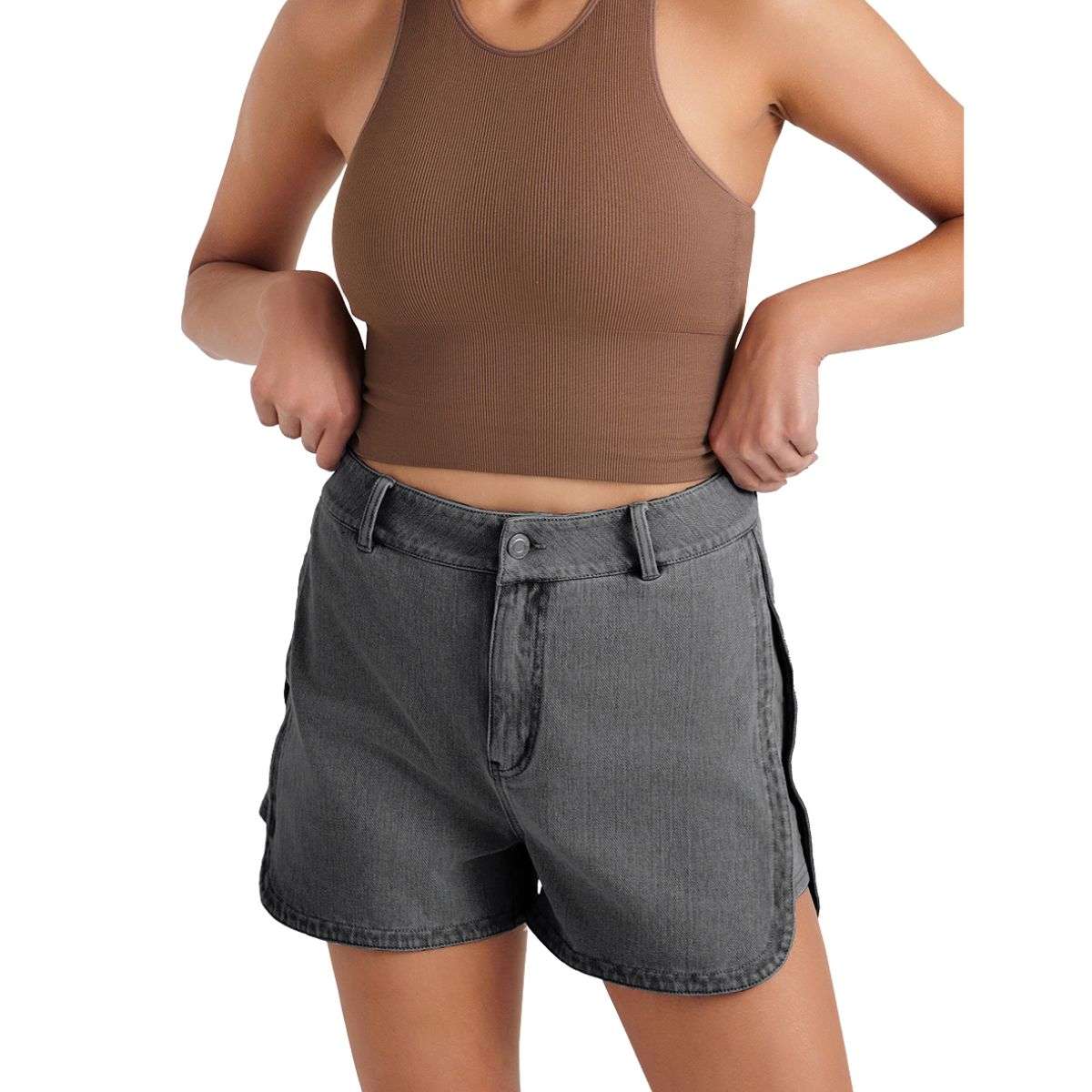 High Waisted Stretchy Slimming Denim Casual Shorts