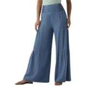 High Waist Smocked Wide Leg Draped Jeans