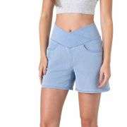 High Waist Stretch Denim Shorts