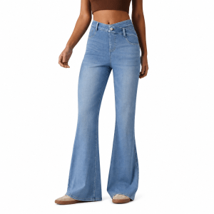 High-Waist Straight-to-Slight-Flare Jeans