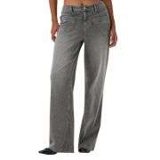 High Waist Slimming Breathable Straight Leg Casual Jeans