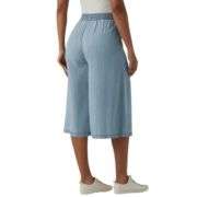 High Waisted Wide Leg Capri Casual Jeans