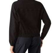Zip-Up Stand Collar Relaxed Denim Jacket