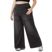 High Waist Stretch Wide Leg Denim Jeans
