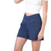 High Waist Stretch Denim Shorts