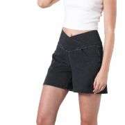 High Waist Stretch Denim Shorts