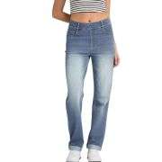 High Waist Stretch Straight Leg Yoga Jeans