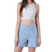High Waist Stretch Denim Shorts