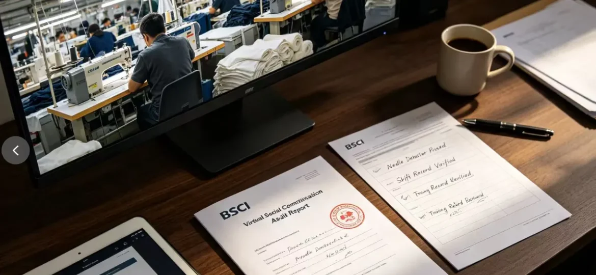 Virtual factory audit at Newasia Garment showcasing OEM & ODM apparel manufacturing capabilities, quality control, and transparent production process