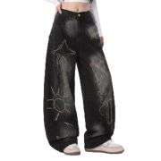 Women’s Y2K Style Loose Fit Denim Long Pants