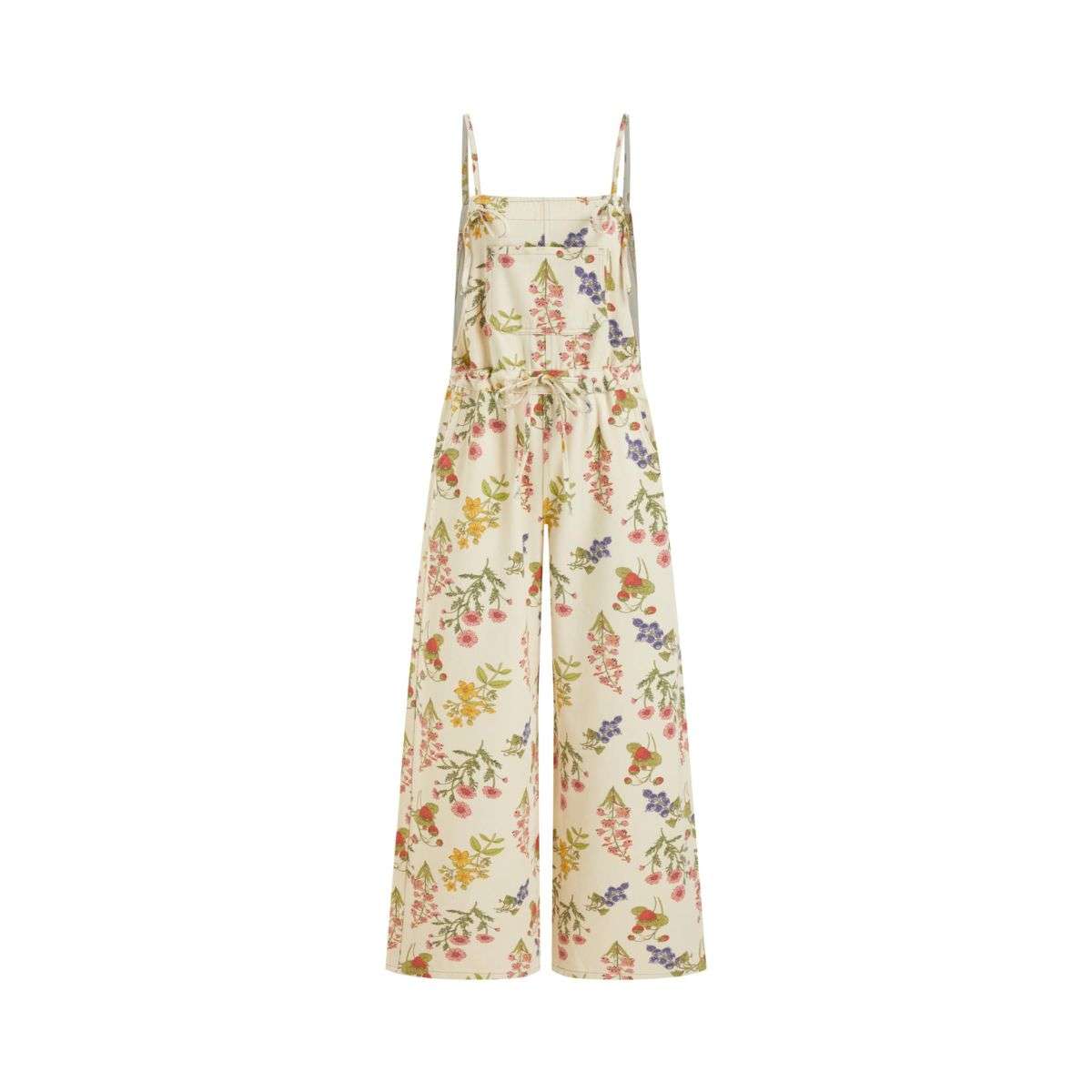 Women’s Bow Detail Adjustable Strap Denim Bib Overalls