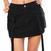 Women’s Stretchy Cargo Denim Skort
