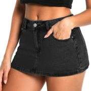 Women’s Low Rise Denim Mini Skirt
