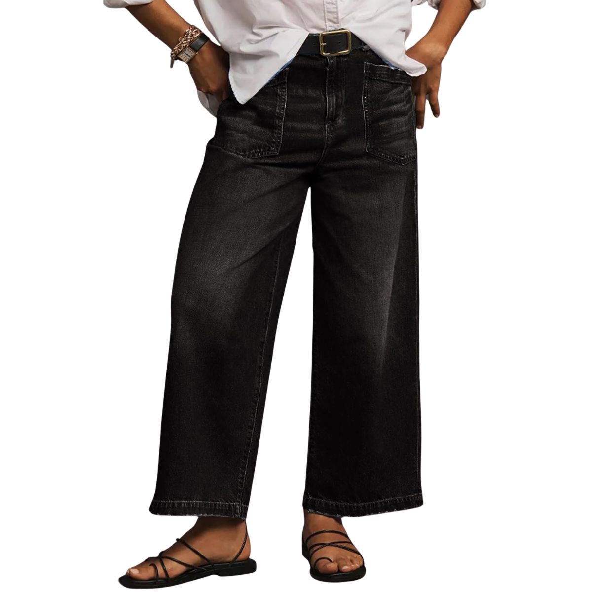 Plus Size Women’s High Waisted Wide Leg Jeans