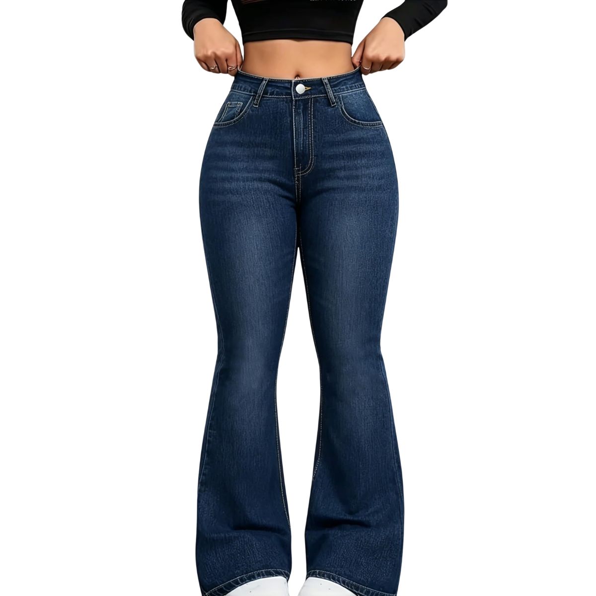 Plus Size Women’s High Waisted Bootcut Jeans