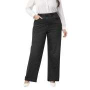 Plus Size Women’s High Waisted Stretchy Wide Leg Jeans