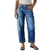 Women’s Mid Rise Straight Leg Ankle Length Jeans