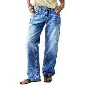 Women’s Multi-Pocket Washed Mid Rise Straight Leg Jeans