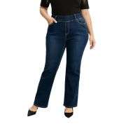 Women’s Elastic Waist High Stretch Micro Flare Jeans
