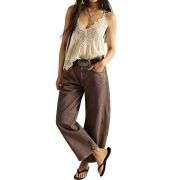 Women’s Casual Wide Leg Mid Rise Denim Jeans