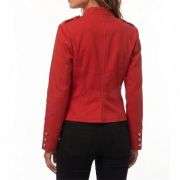 Women’s Vintage Stand Collar Double Breasted Denim Jacket