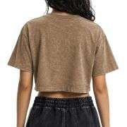 Women’s Loose Fit Acid Wash Cropped Short Sleeve T-Shirt