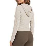 Women’s Full Zip Up Hooded Cropped Jacket with Pockets