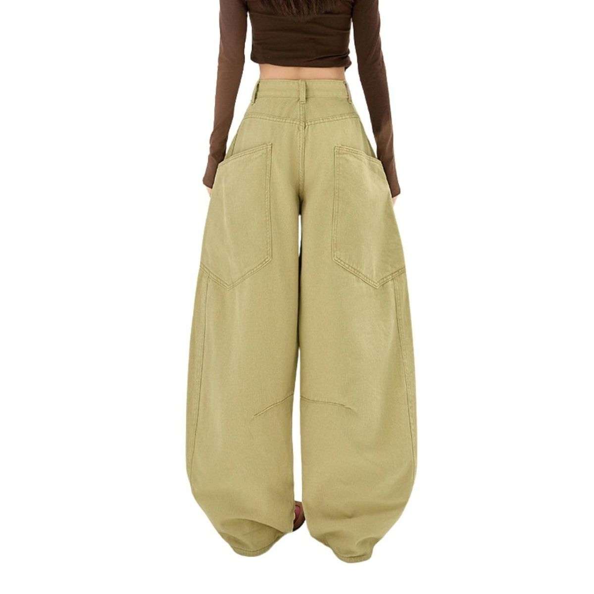 Women’s High Rise Barrel Leg Loose Fit Jeans