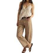 Women’s Casual Wide Leg Mid Rise Denim Jeans