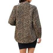 Women’s Leopard Print Denim Jacket