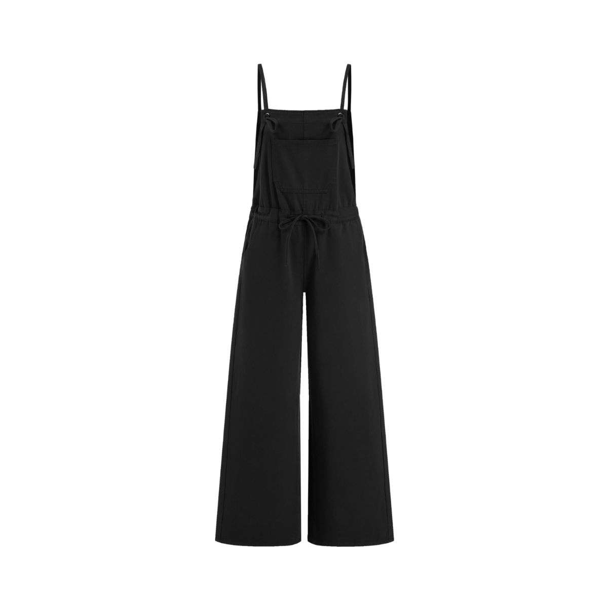 Women’s Bow Detail Adjustable Strap Denim Bib Overalls