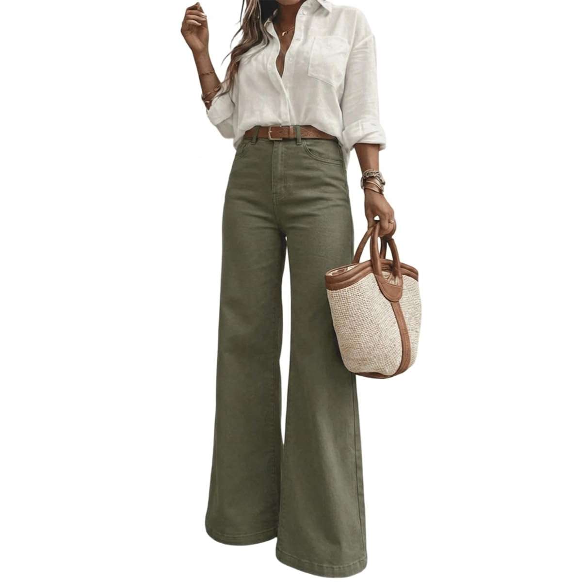 Women’s High Waist Wide Leg Denim Jeans