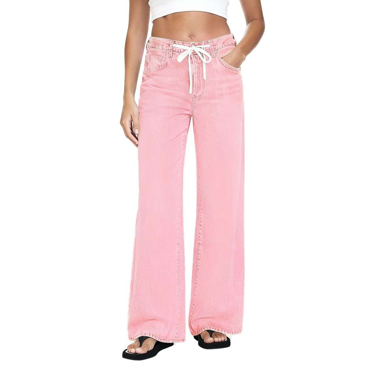 Women’s Trendy Drawstring Waist Loose Fit Jeans