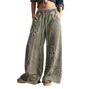Women’s Y2K Boho Loose Wide Leg Jeans