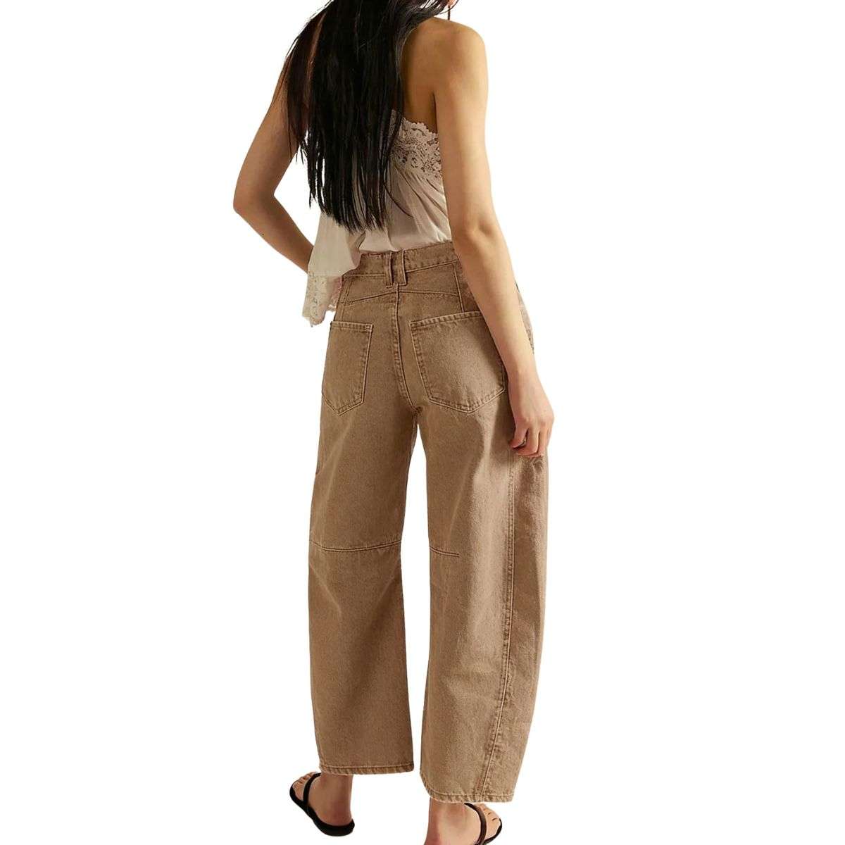 Women’s Casual Wide Leg Mid Rise Denim Jeans