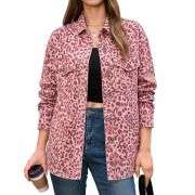 Women’s Leopard Print Denim Jacket