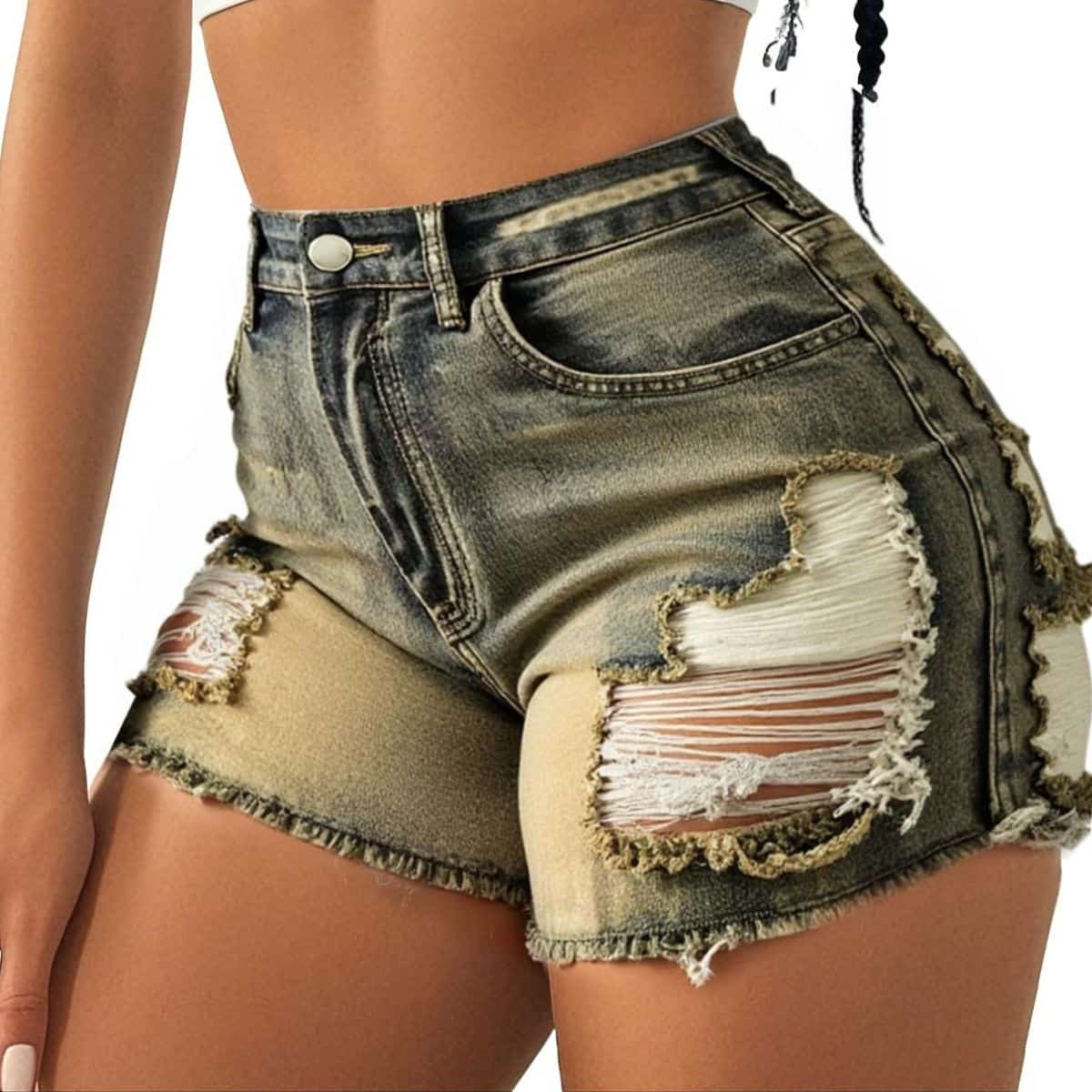 Women’s Sexy Ripped Denim Shorts