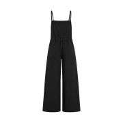 Women’s Bow Detail Adjustable Strap Denim Bib Overalls