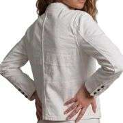 Women’s Vintage Stand Collar Double Breasted Denim Jacket