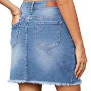 Women’s High Waisted Seam Stitched Denim Skirt