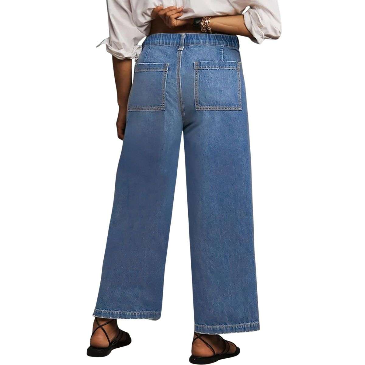 Plus Size Women’s High Waisted Wide Leg Jeans