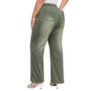 Plus Size Women’s High Waisted Straight Wide Leg Jeans