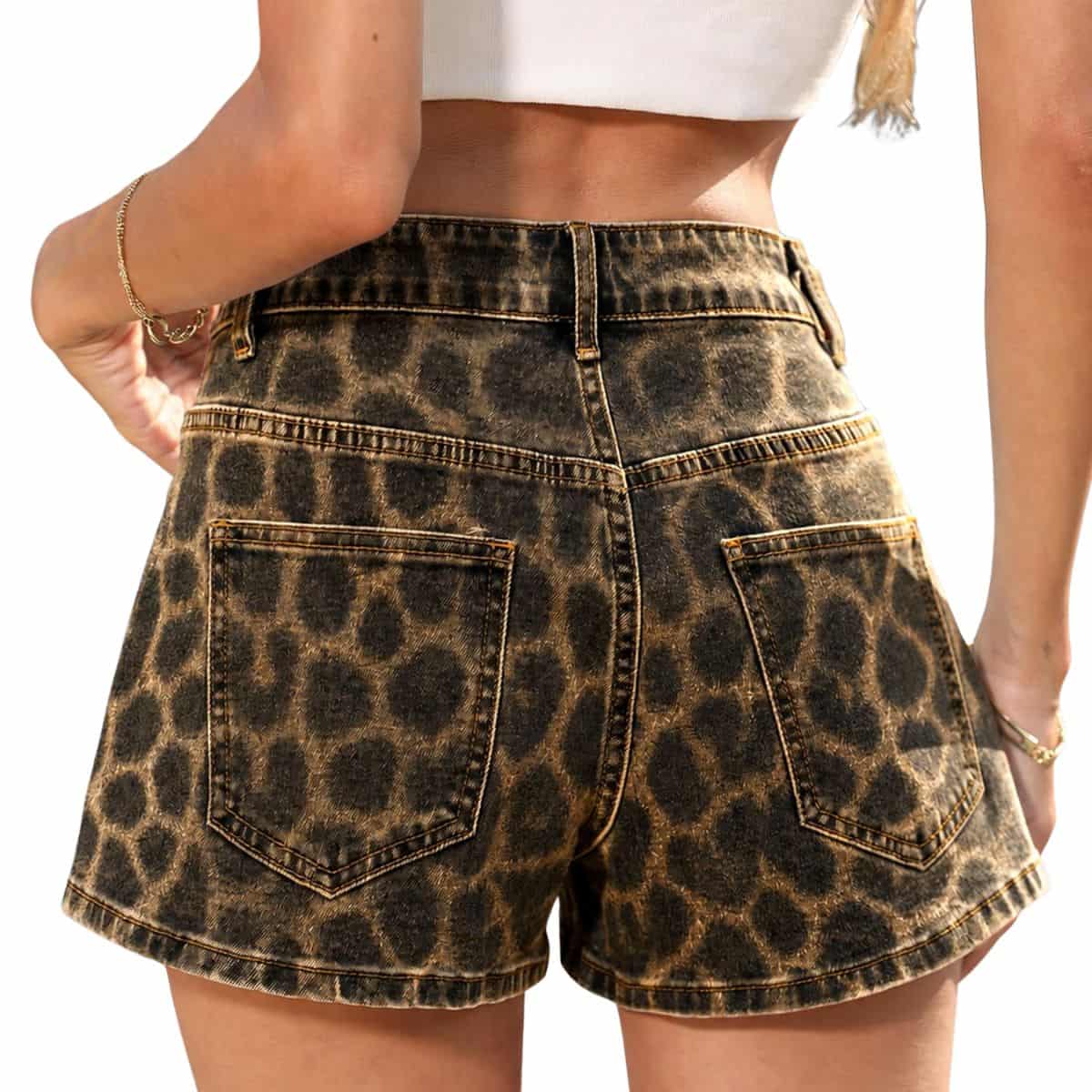 Women’s High Stretch Loose Fit Denim Shorts
