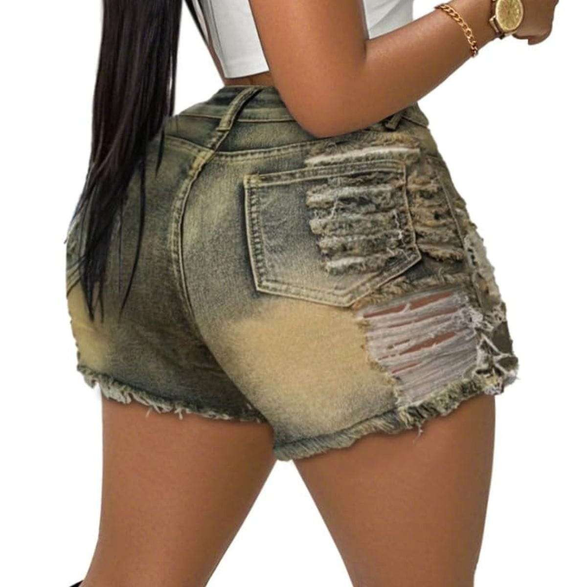 Women’s Sexy Ripped Denim Shorts