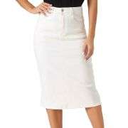 Women’s High Waisted Midi Denim Skirt