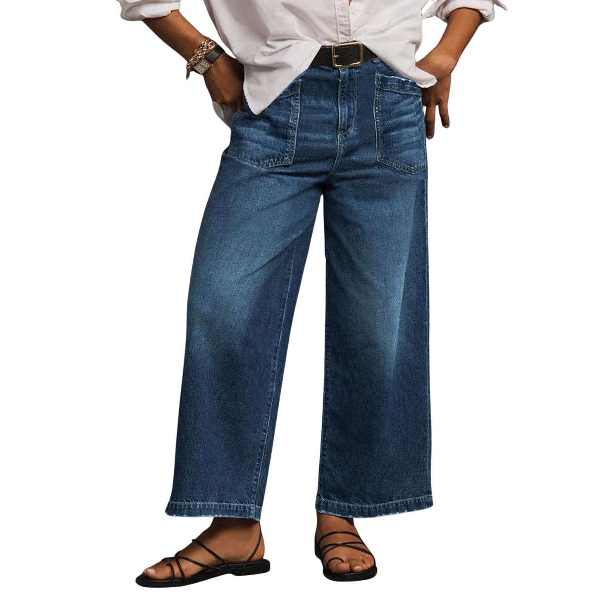 Plus Size Women’s High Waisted Wide Leg Jeans