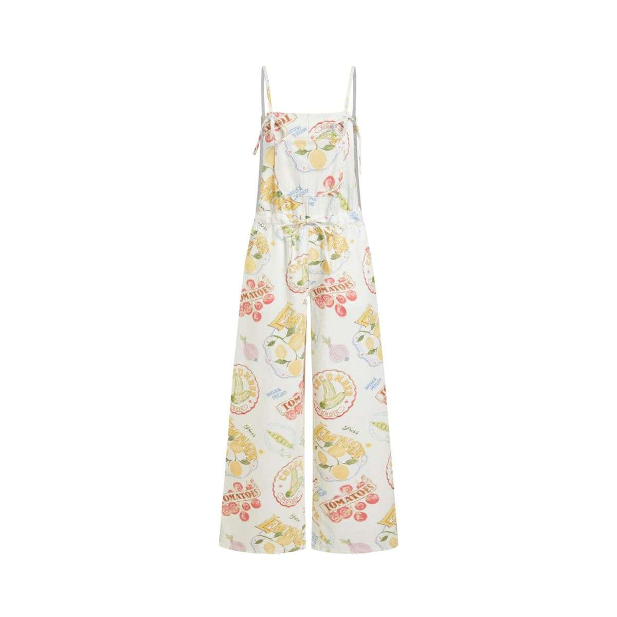 Women’s Bow Detail Adjustable Strap Denim Bib Overalls