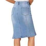 Women’s High Waisted Denim Midi Skirt